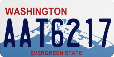WA license plate AAT6217