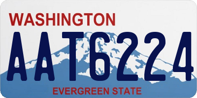 WA license plate AAT6224