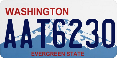 WA license plate AAT6230