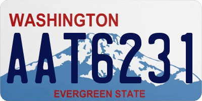 WA license plate AAT6231