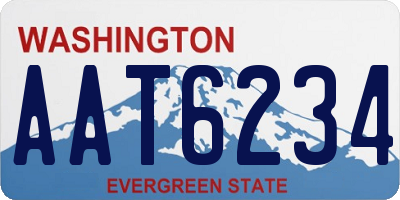 WA license plate AAT6234