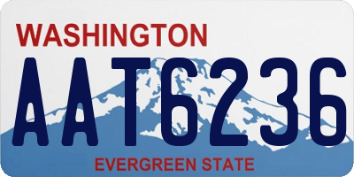 WA license plate AAT6236