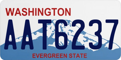 WA license plate AAT6237
