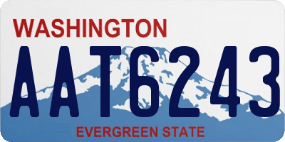 WA license plate AAT6243