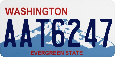 WA license plate AAT6247