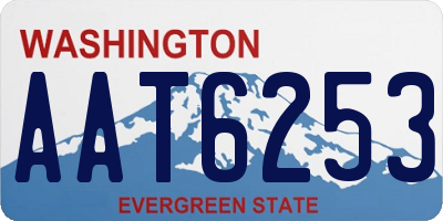 WA license plate AAT6253
