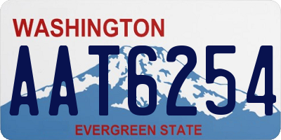 WA license plate AAT6254