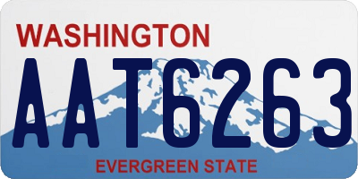 WA license plate AAT6263