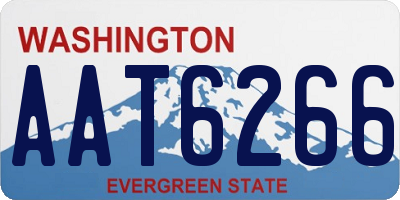 WA license plate AAT6266
