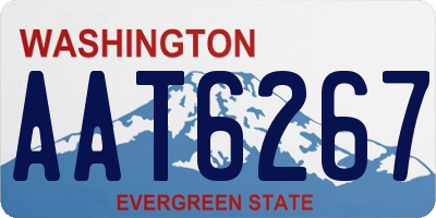 WA license plate AAT6267