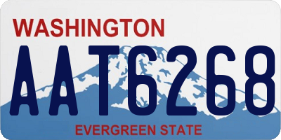 WA license plate AAT6268