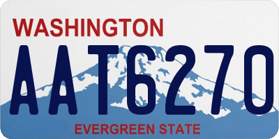WA license plate AAT6270