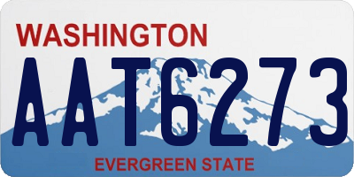 WA license plate AAT6273