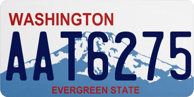 WA license plate AAT6275
