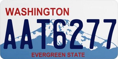 WA license plate AAT6277
