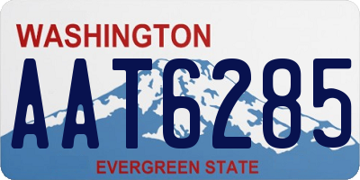WA license plate AAT6285