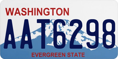 WA license plate AAT6298
