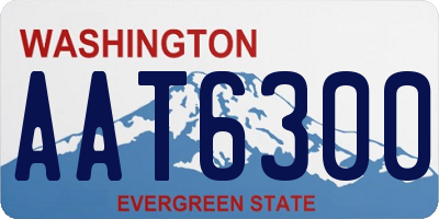 WA license plate AAT6300