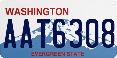 WA license plate AAT6308