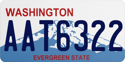 WA license plate AAT6322