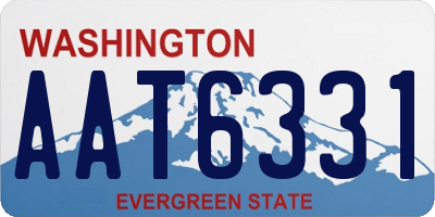 WA license plate AAT6331