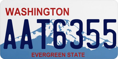WA license plate AAT6355