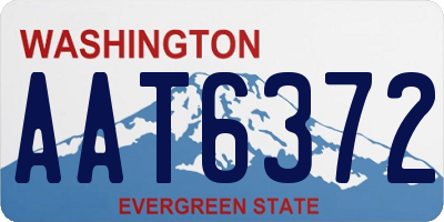 WA license plate AAT6372