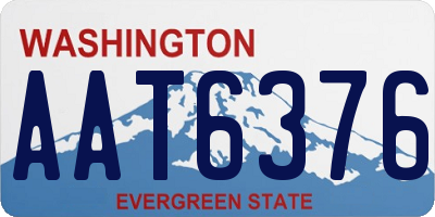 WA license plate AAT6376