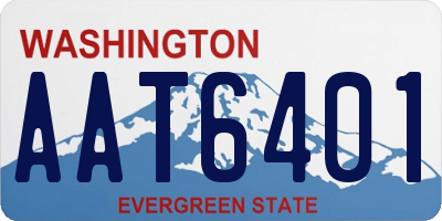 WA license plate AAT6401