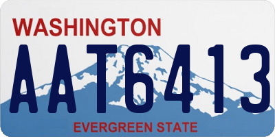 WA license plate AAT6413