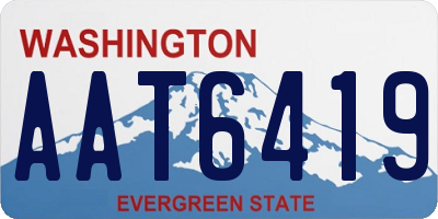 WA license plate AAT6419