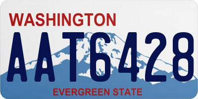 WA license plate AAT6428