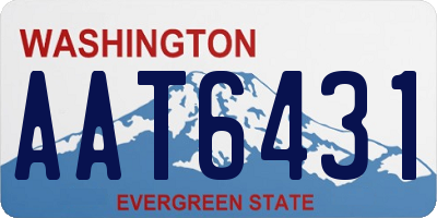WA license plate AAT6431