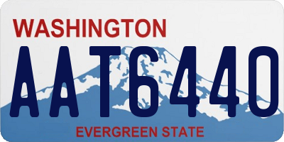 WA license plate AAT6440