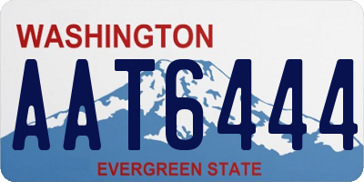 WA license plate AAT6444