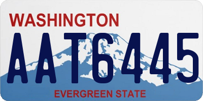 WA license plate AAT6445