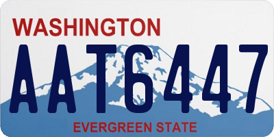 WA license plate AAT6447