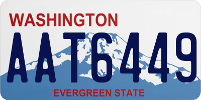 WA license plate AAT6449