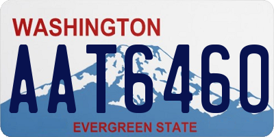 WA license plate AAT6460