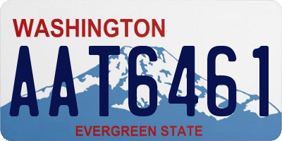 WA license plate AAT6461
