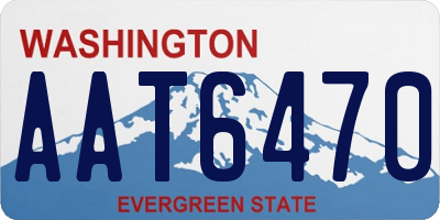 WA license plate AAT6470
