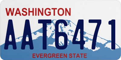 WA license plate AAT6471