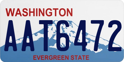 WA license plate AAT6472