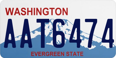 WA license plate AAT6474