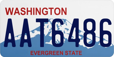 WA license plate AAT6486