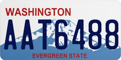 WA license plate AAT6488
