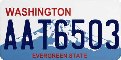 WA license plate AAT6503