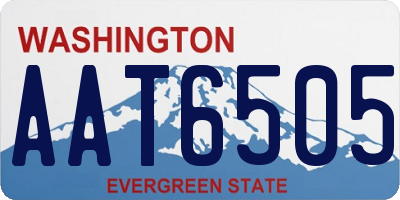WA license plate AAT6505