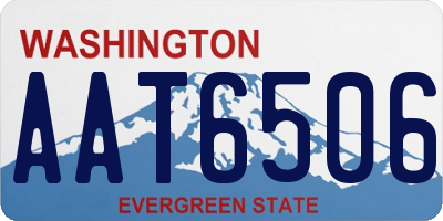 WA license plate AAT6506