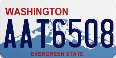 WA license plate AAT6508